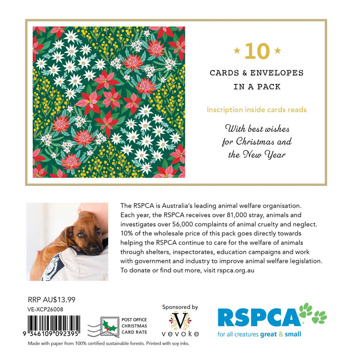 Christmas Card Wallet-RSPCA-Patchwork Flowers