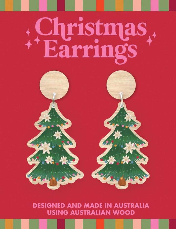 Christmas Wooden Earrings - Christie Williams