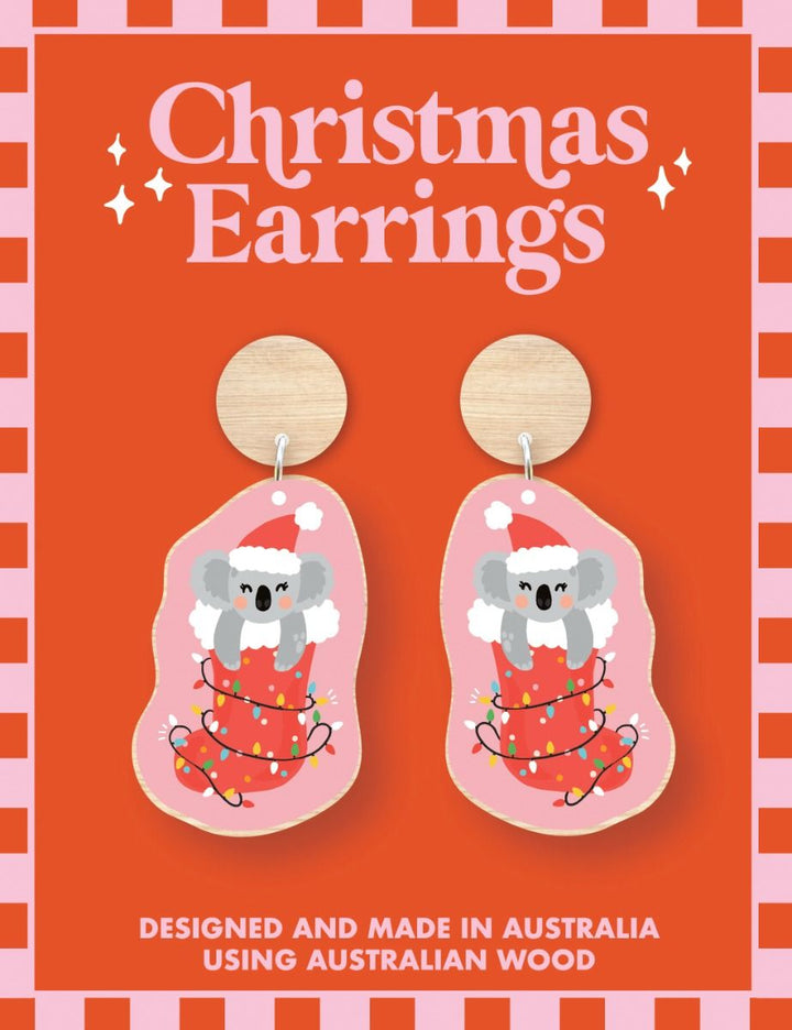Christmas Wooden Earrings - Christie Williams