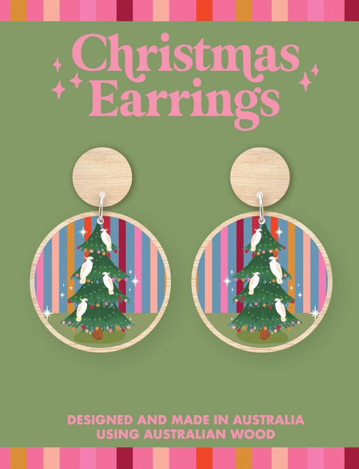 Christmas Wooden Earrings - Christie Williams