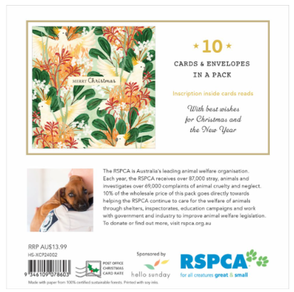 RSPCA Cockatoo  - Charity Christmas Card Pack