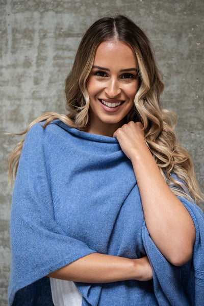 Cornflower Blue Cashmere Topper