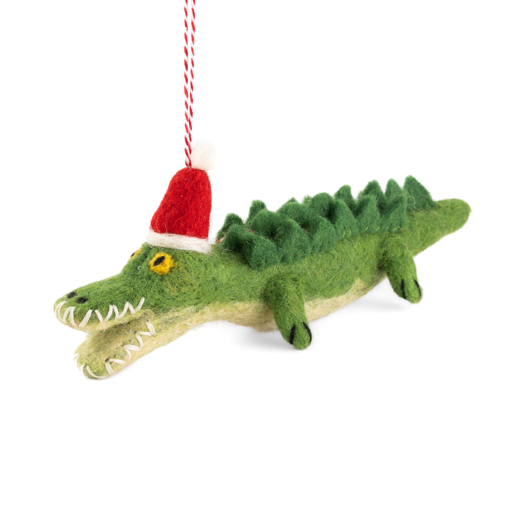 Crocodile Candy Felt Christmas Decoration