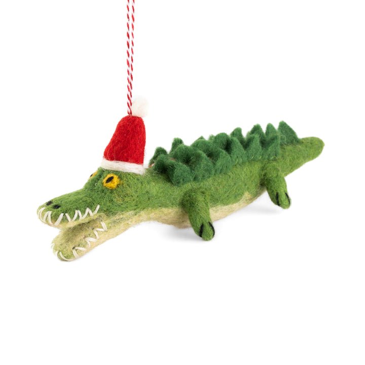 Crocodile Candy Felt Christmas Decoration