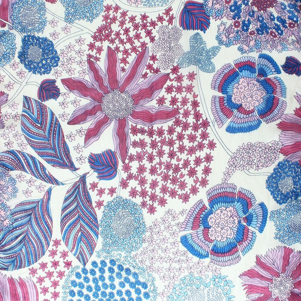 Justine Flower Print Silk Scarf
