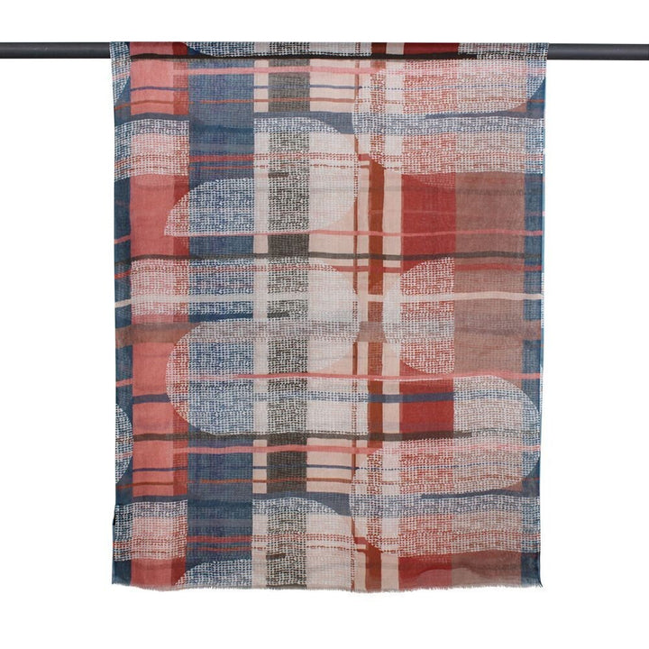 Retro Abstract Stripe Micromodal Scarf
