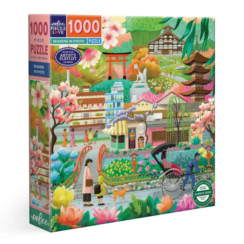 eeBoo 1000 Pc Puzzle – Seasons in Kyoto