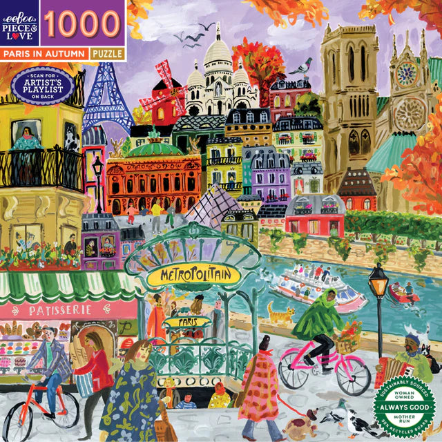 eeBoo 1000 Pc Puzzle - Paris in Autumn
