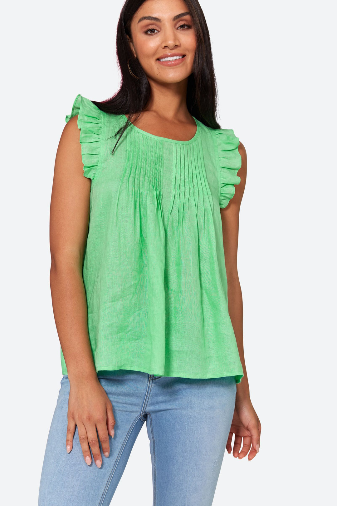 Eb & Ive La Vie Frill Top - Kiwi