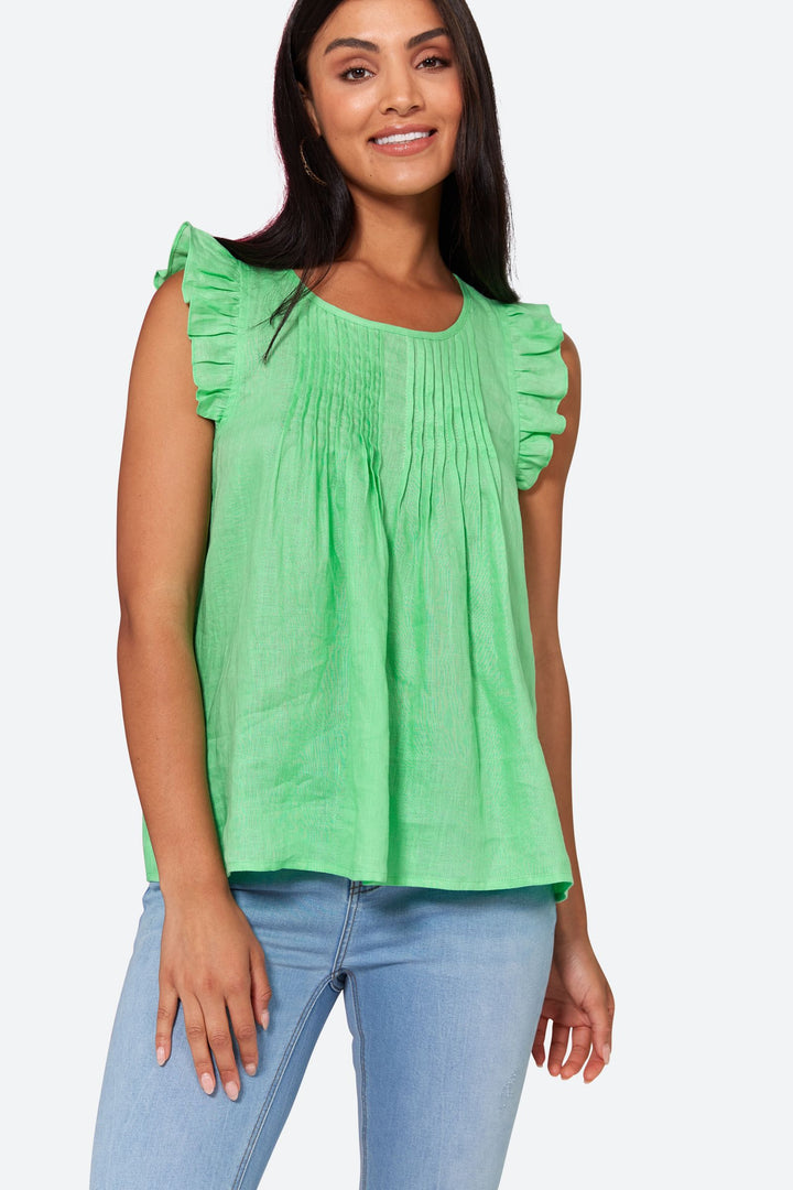 Eb & Ive La Vie Frill Top - Kiwi