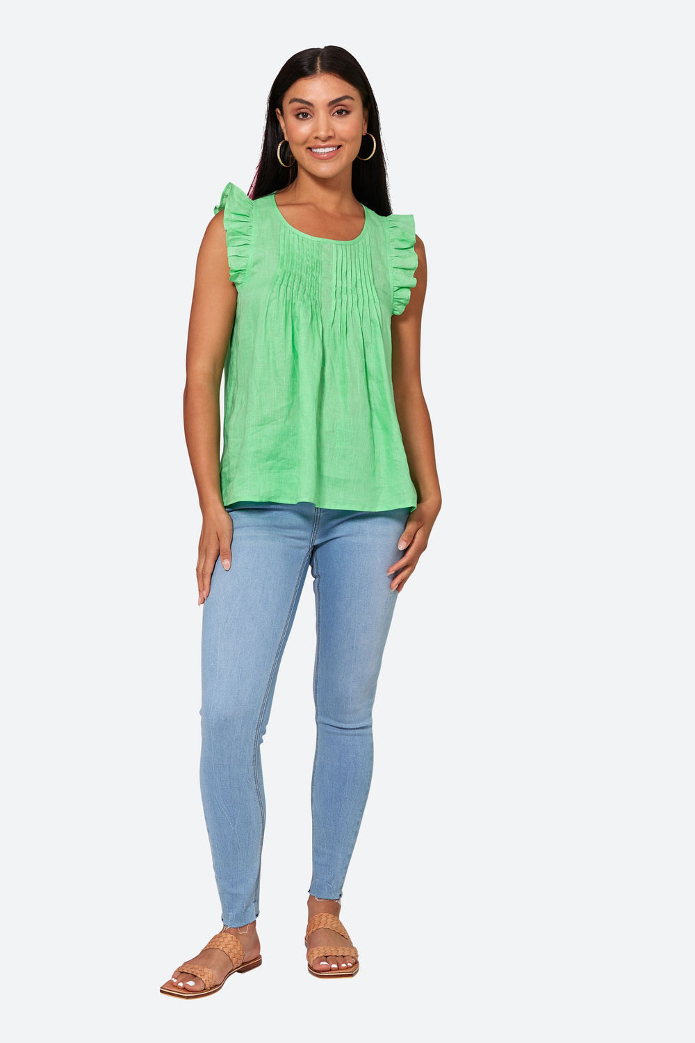 Eb & Ive La Vie Frill Top - Kiwi