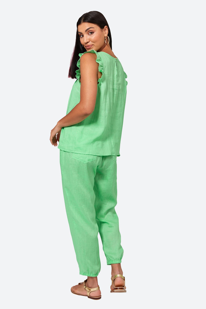 Eb & Ive La Vie Frill Top - Kiwi