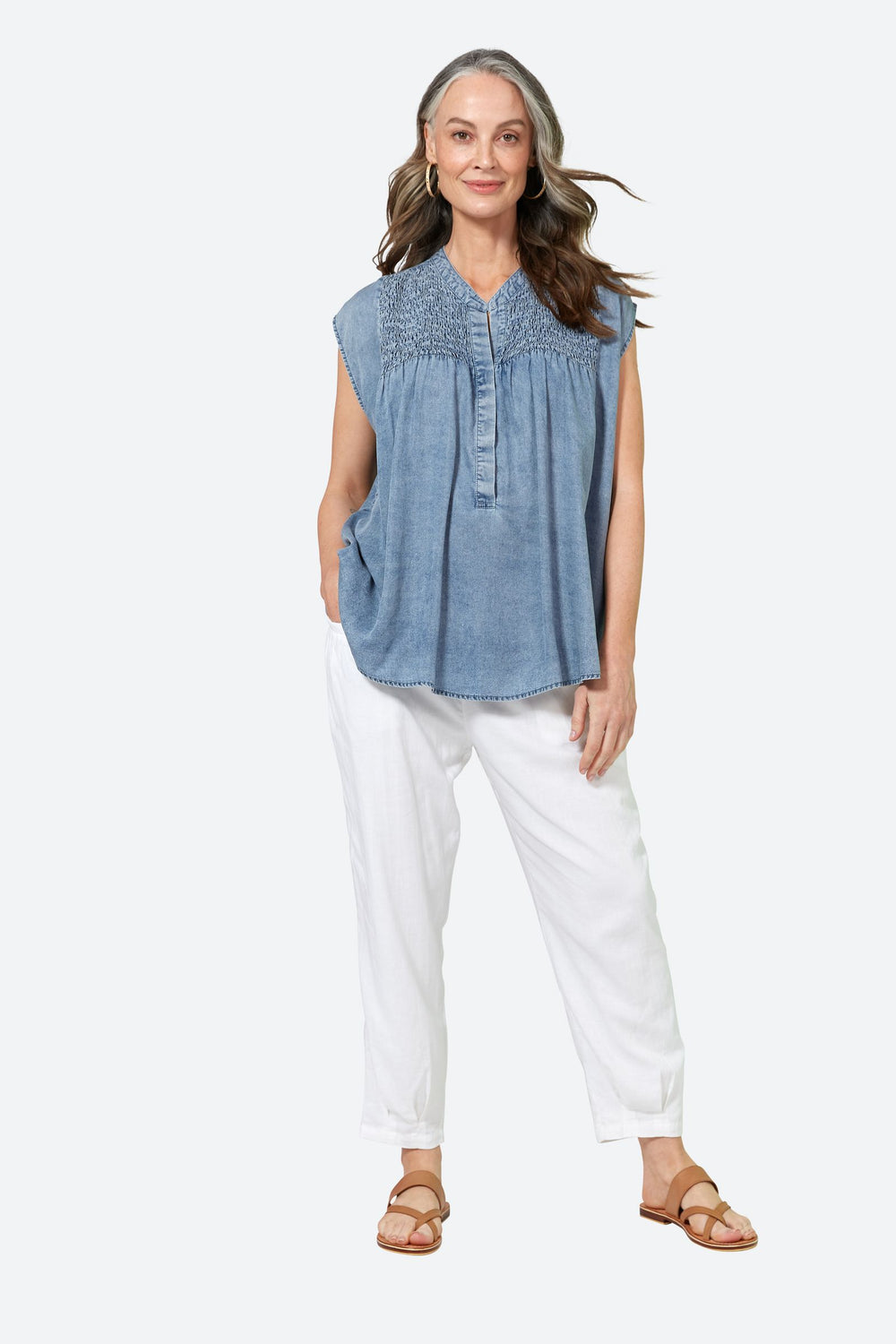 Eb & Ive Elan Top - Denim