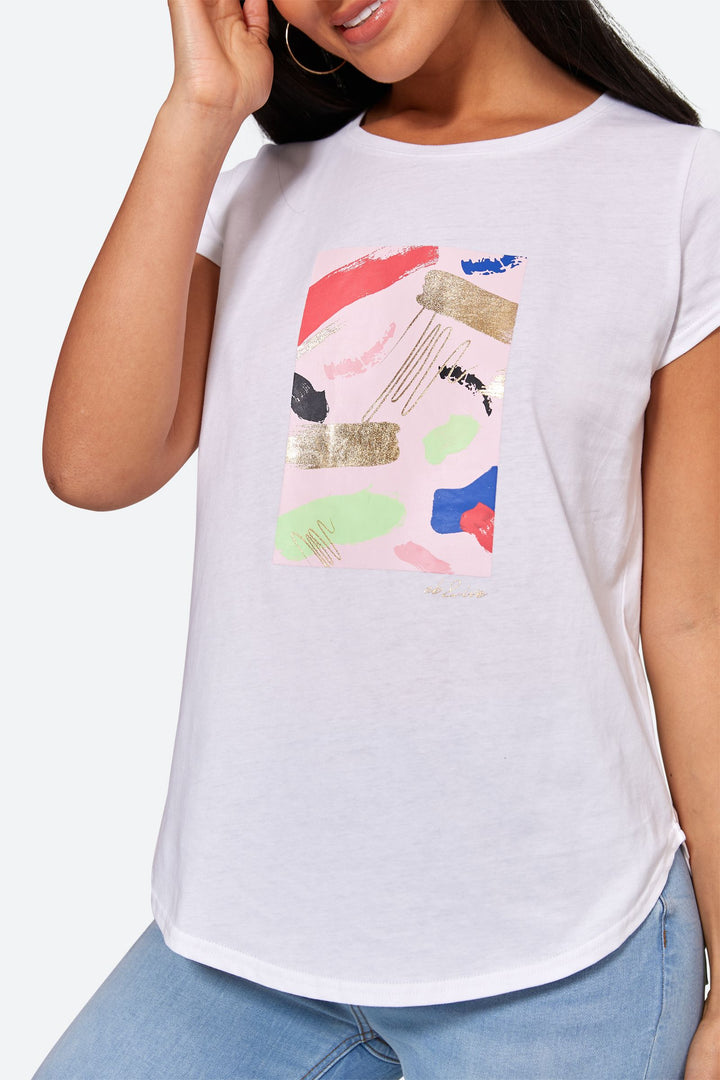 Eb & Ive Reveler Tshirt - Blanc