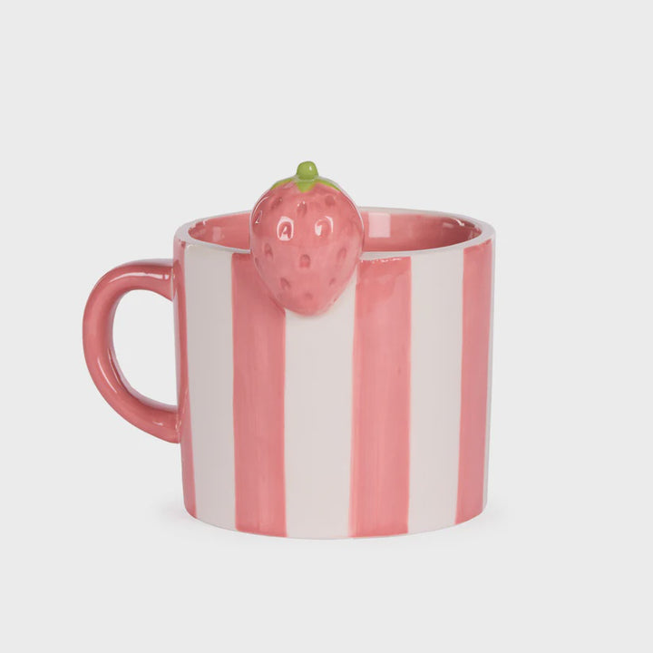 Striped Strawberry Mug