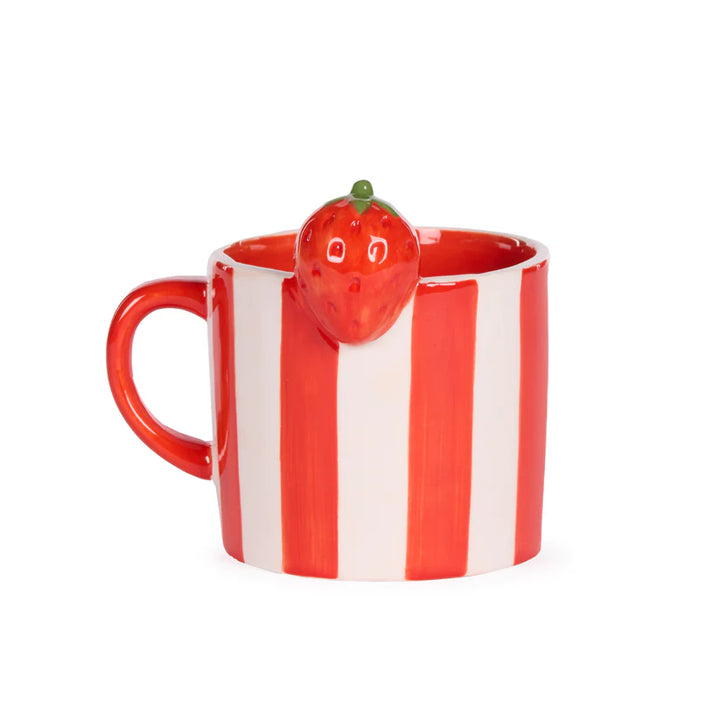 Striped Strawberry Mug
