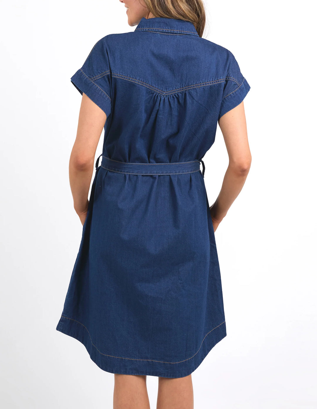 Elm Everleigh Denim Dress - Dark Blue