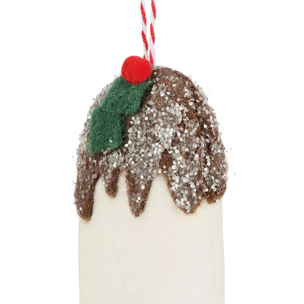 Mervelle Felt Ice Cream Hanging Tree Ornament - Brown