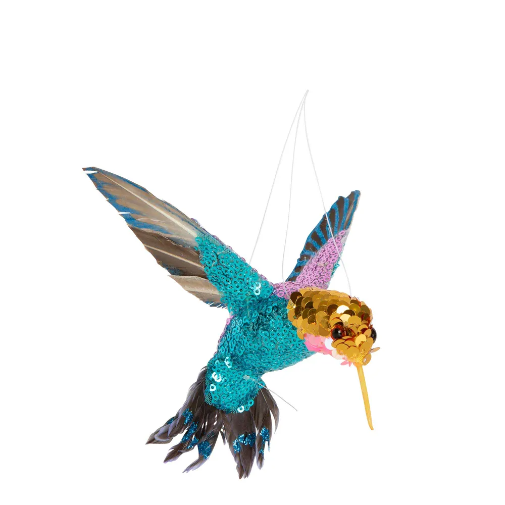 Zanzi Jewel Hanging Hummingbird - Turquoise