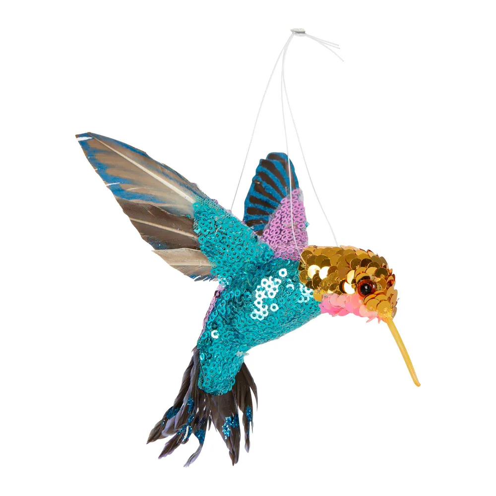Zanzi Jewel Hanging Hummingbird - Turquoise