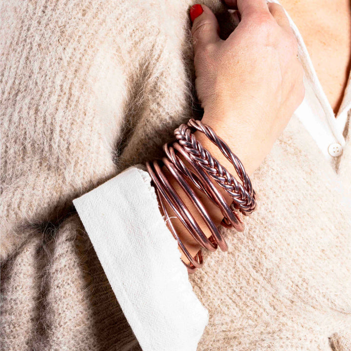 Buddhist Bracelet Braid - Rose Gold