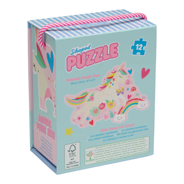 Floss & Rock 12 pc Shaped Jigsaw Puzzle - Rainbow Fairy