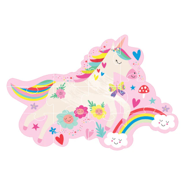 Floss & Rock 12 pc Shaped Jigsaw Puzzle - Rainbow Fairy