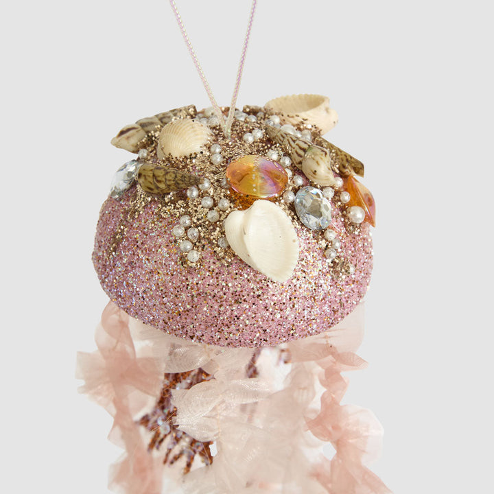 Fancy Jelly Fish Hanging Decoration Orange