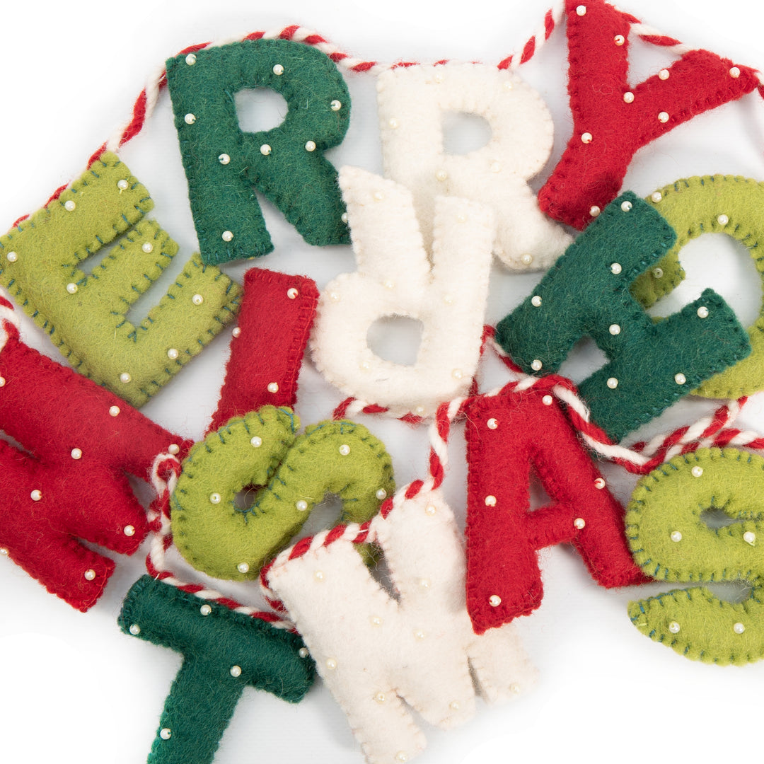 Merry Christmas Felt Bunting