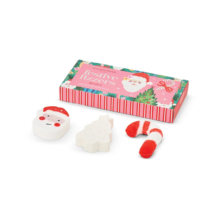 FESTIVE BATH FIZZERS (3PC)