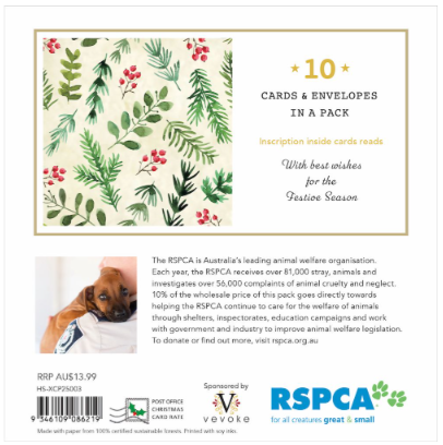 RSPCA Festive Pattern  - Charity Christmas Card Pack