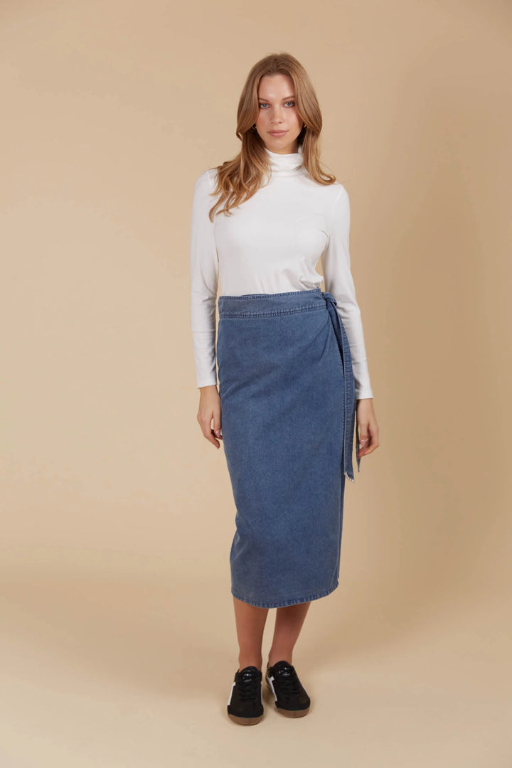 Freya Wrap Skirt - Denim