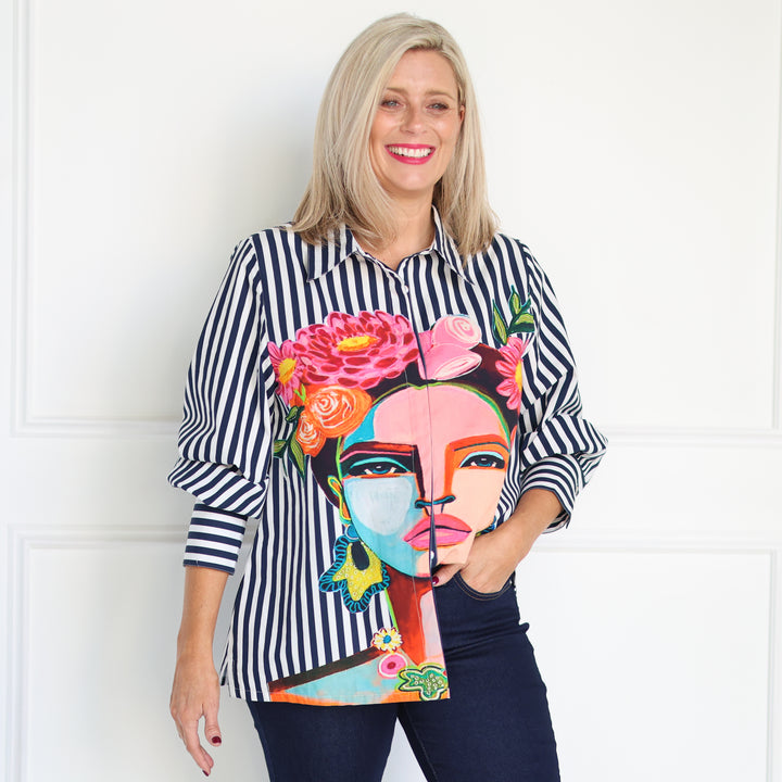 Frida Shirt Navy - Long Sleeve