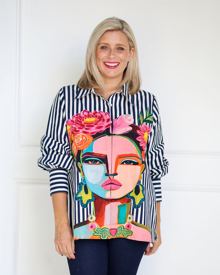 Frida Shirt Navy - Long Sleeve
