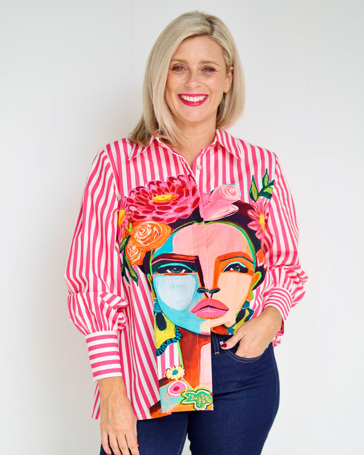 Frida Shirt Pink - Long Sleeve