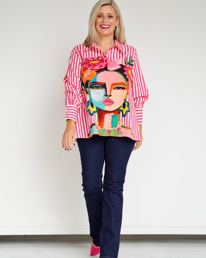 Frida Shirt Pink - Long Sleeve