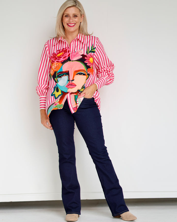 Frida Shirt Pink - Long Sleeve