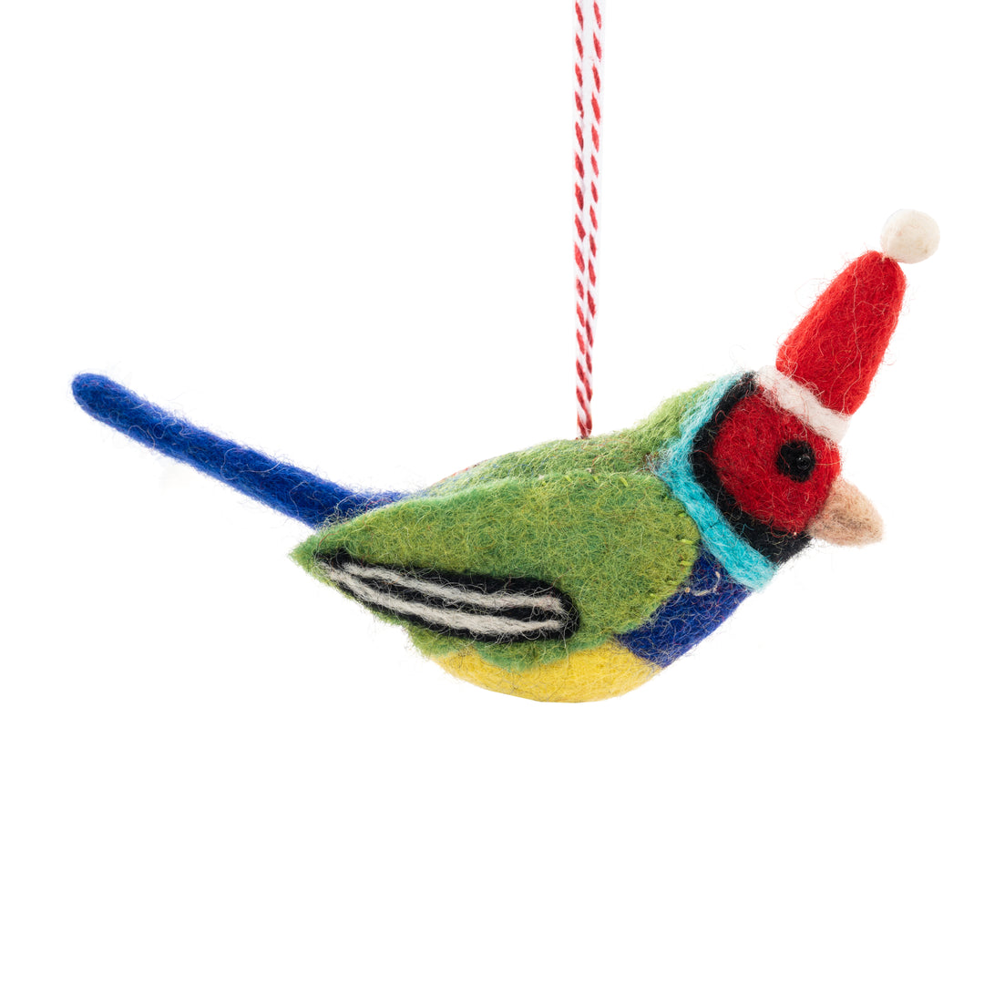 Gouldian Finch Fae Felt  Christmas Decoration