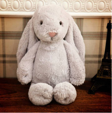 Hello Chester Soft Plush Toy - Grey Bunny