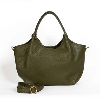 Hector Small Moss Plain Leather Bag