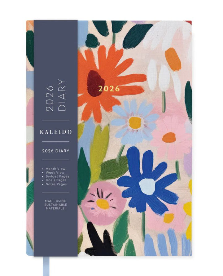 Kaleido 2026 A5 Diary-Gouache Floral