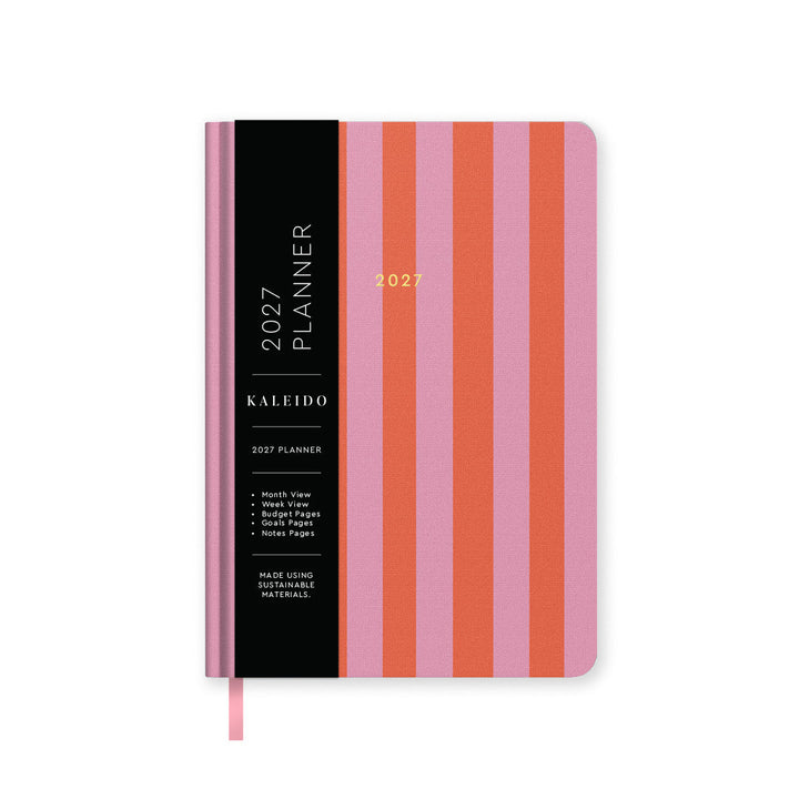 2027 Kaleido A5 Hard Cover Diary-Candy Stripe
