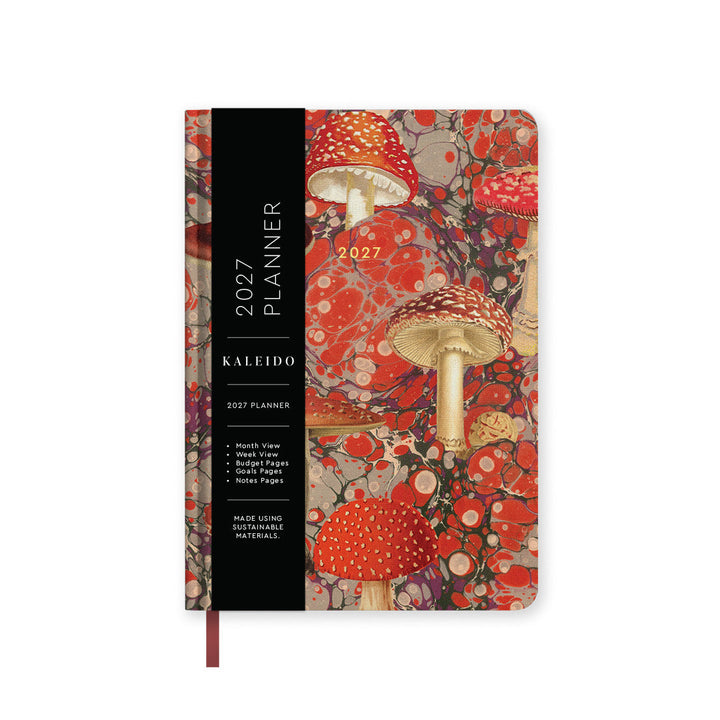2027 Kaleido A5 Hard Cover Diary-Fungi
