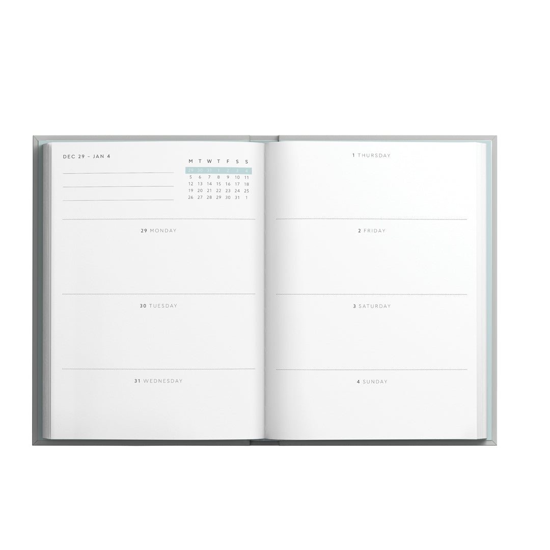 2027 V&A A5 Hard Cover Diary-Flying Cranes