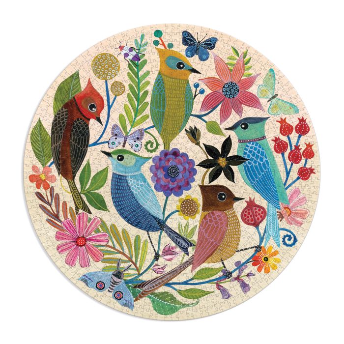 Avian Friends Round Puzzle - 1000 pc