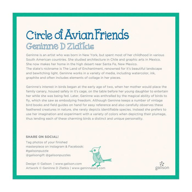 Avian Friends Round Puzzle - 1000 pc