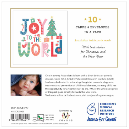 CMRI Joy To The World - Charity Christmas Card Pack