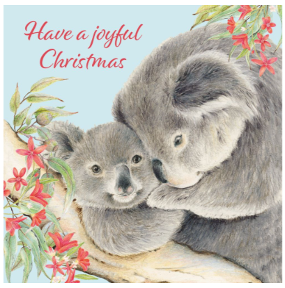 RPSCA Joyful Koala - Charity Christmas Card Pack
