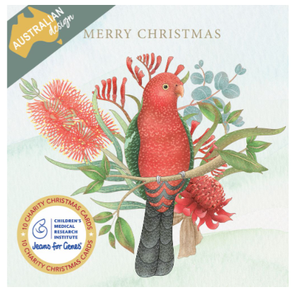 CMRI Floral King Parrot - Charity Christmas Card Pack