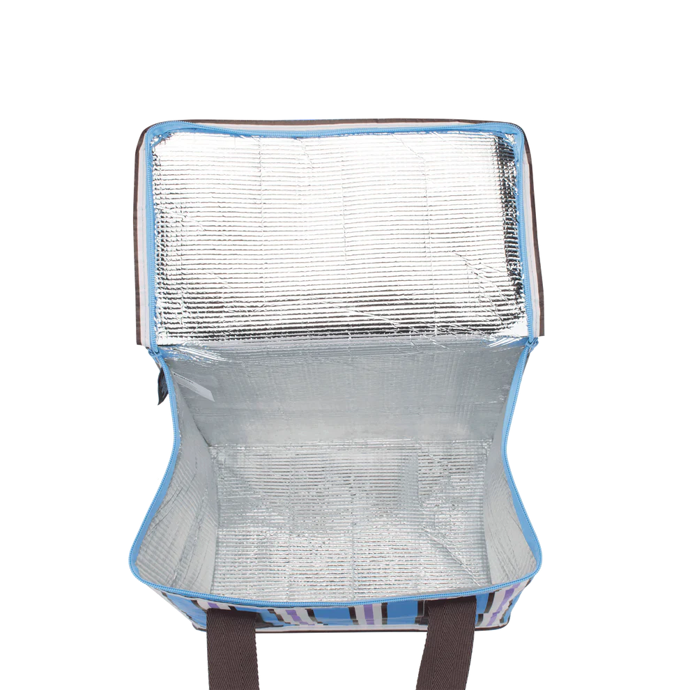 Cooler Bag Choc Blue Stripe